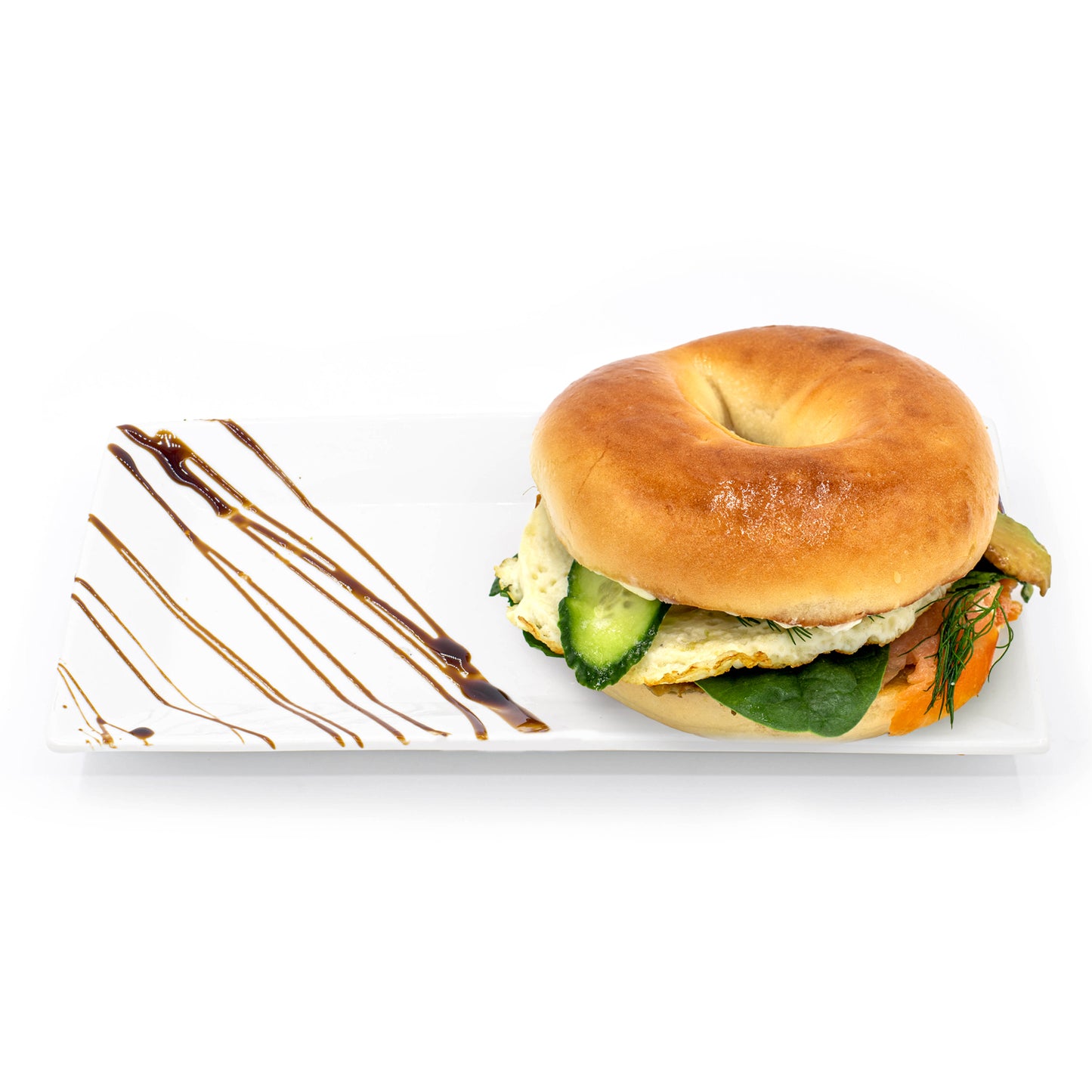 Smoked Salmon and Egg White Bagel Sandwich