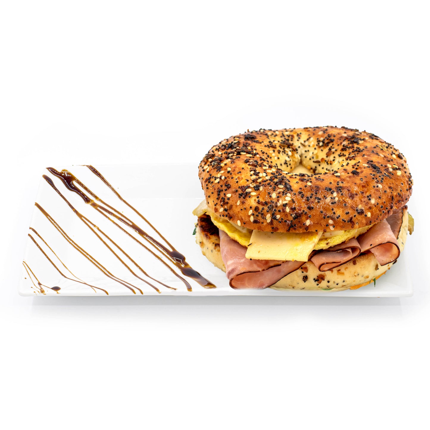 Ham and Cheese Bagel Sandwich