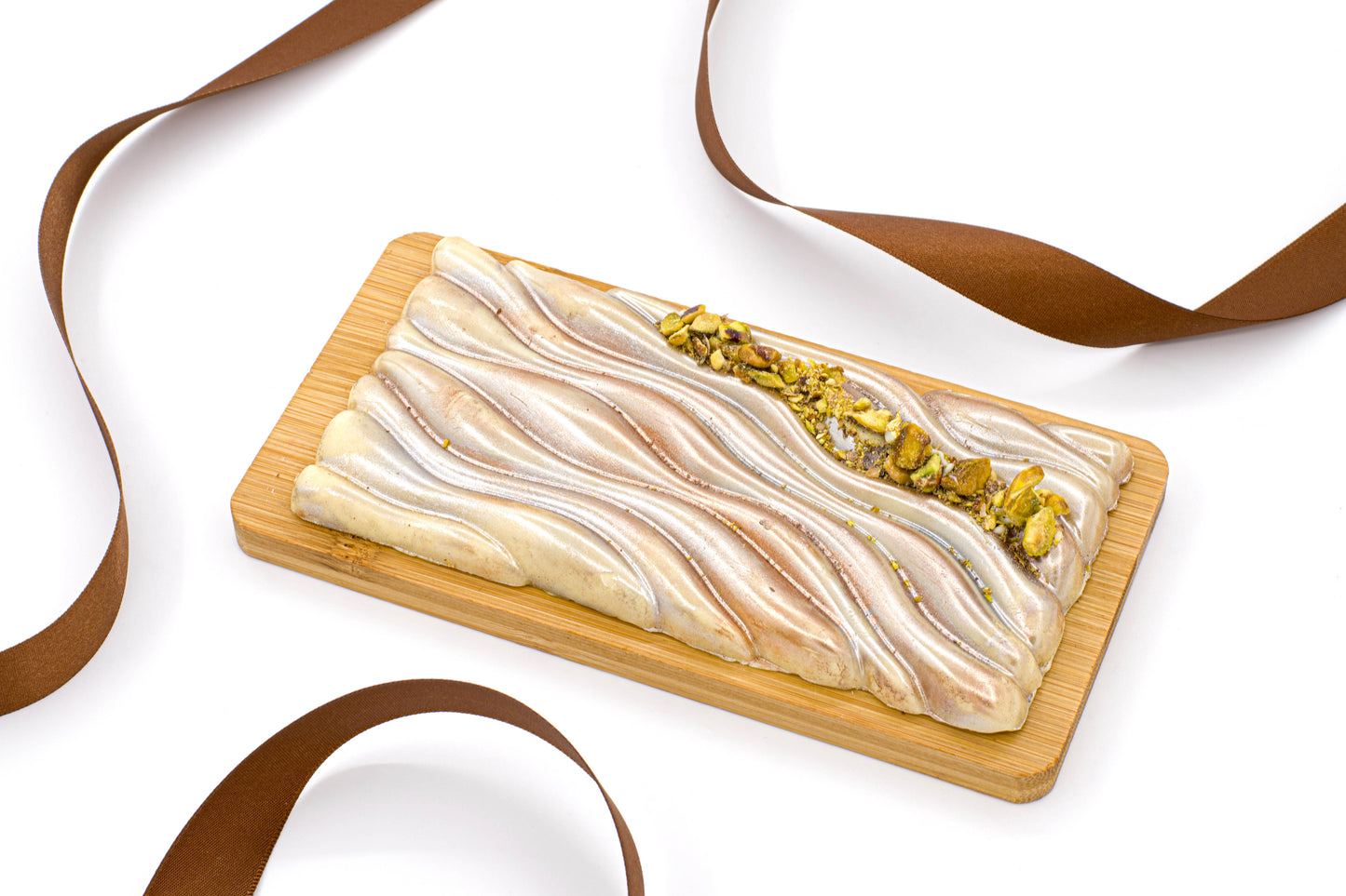 White Chocolate bars with Pistachio Filling