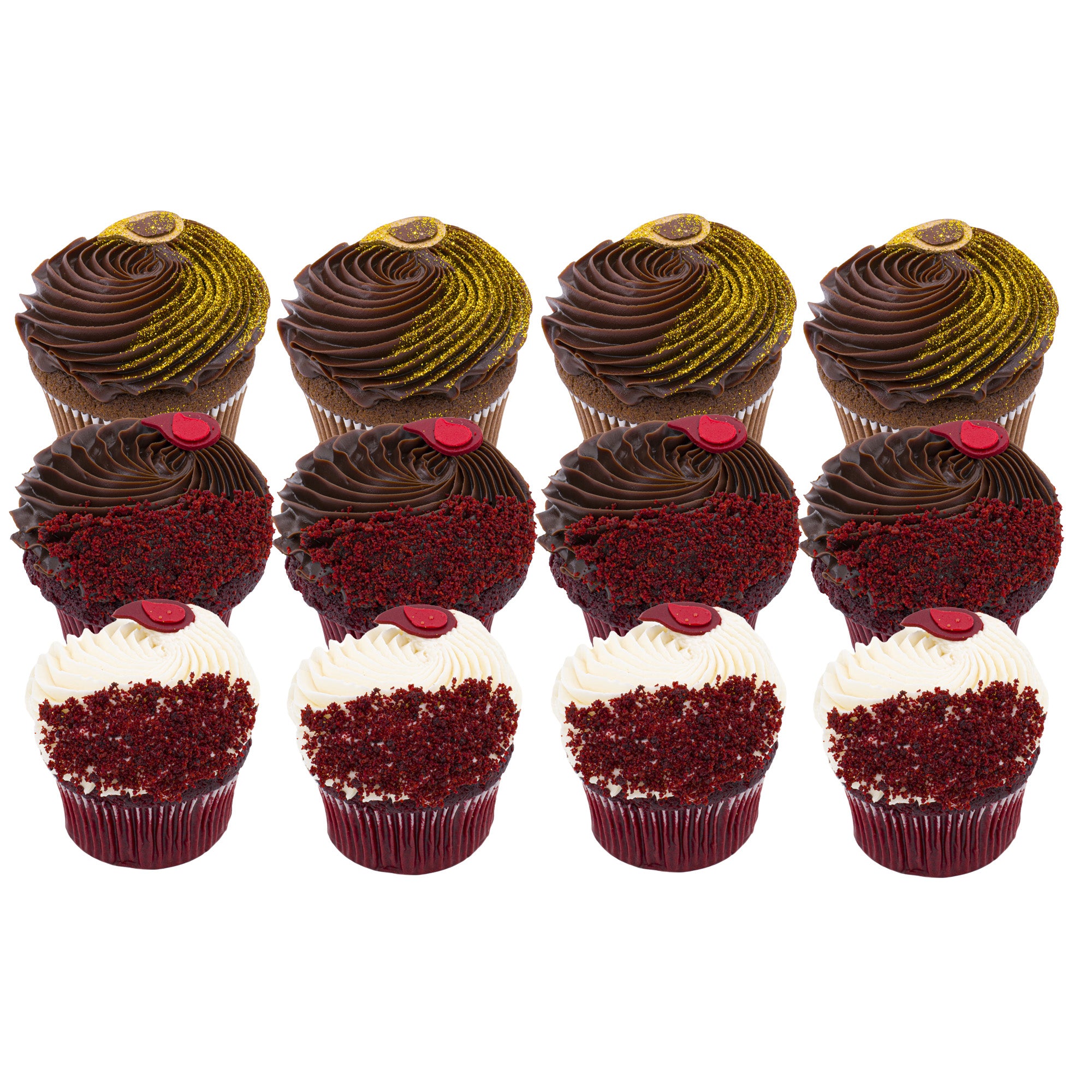 1# Set - Red Velvet Cream Cheese  | Red Velvet Ganache | Chocolate Ganache cupcake set from Sweet Angeles Beverly Hills