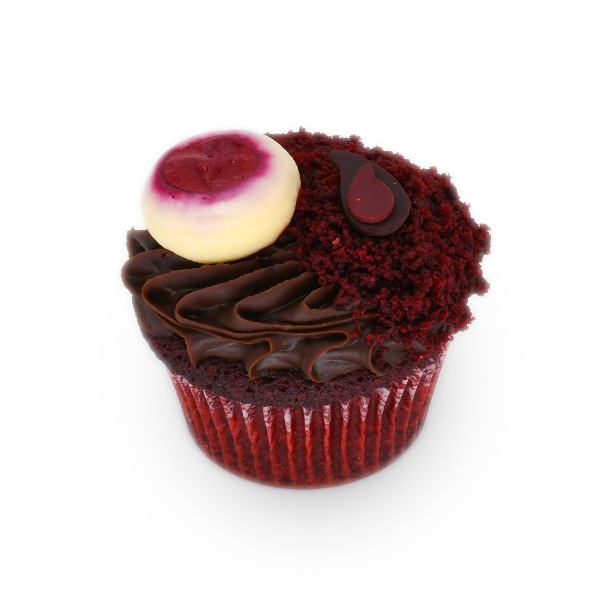 Red Velvet Raspberry Ganache gourmet cupcake from Sweet Angeles Beverly Hills