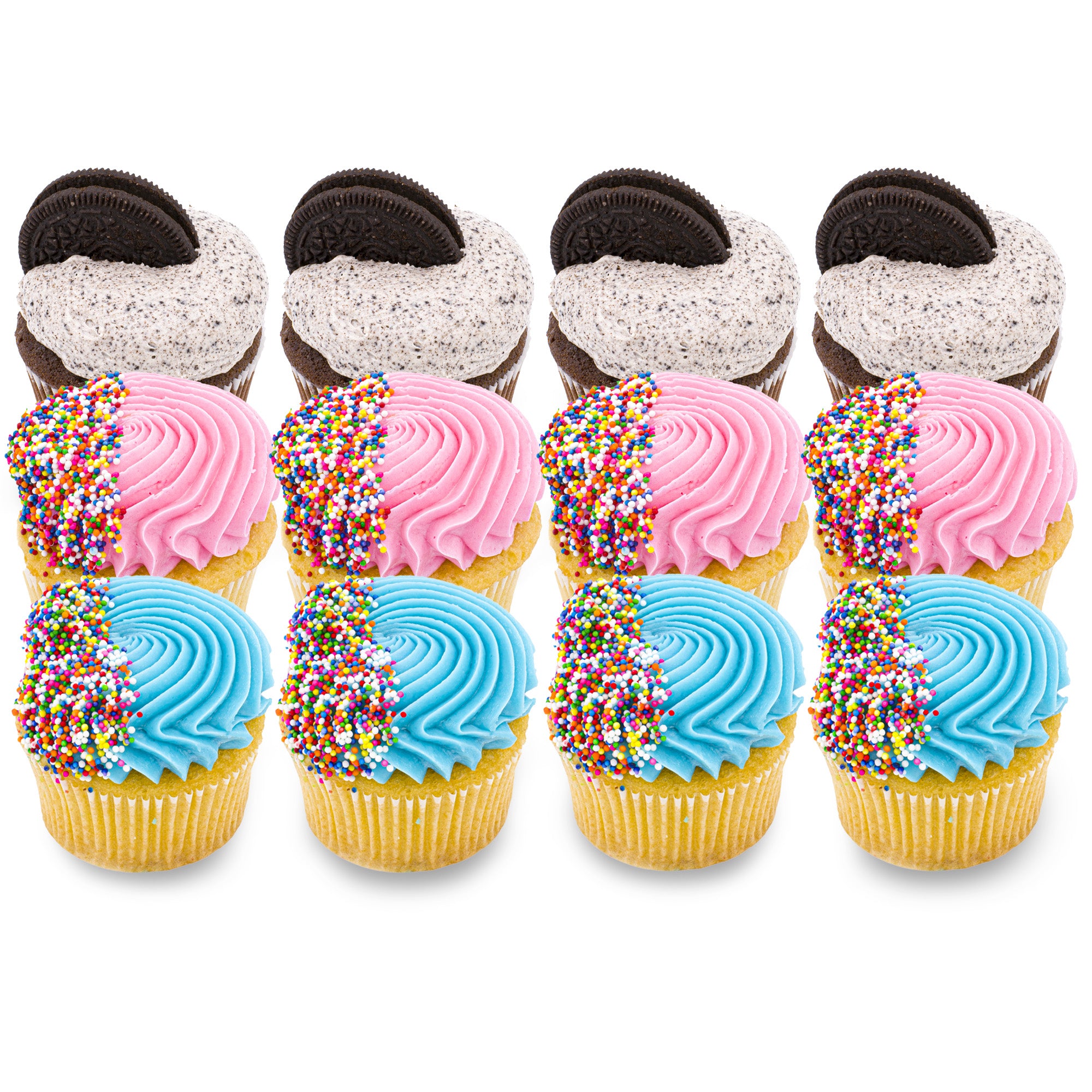 2# Set - Birthday Boy Vanilla | Birthday Girl Vanilla | Oreo Chocolate Creme cupcake set from Sweet Angeles Beverly Hills