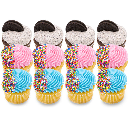 2# Set - Birthday Boy Vanilla | Birthday Girl Vanilla | Oreo Chocolate Creme cupcake set from Sweet Angeles Beverly Hills