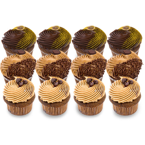 3# Set - Chocolate Mocha | Chocolate and chocolate | Chocolate Ganache cupcake set from Sweet Angeles Beverly Hills