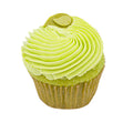 Key lime cupcake with green buttercream swirl and decorative topping, gourmet dessert