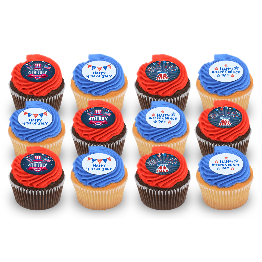 Happy 4th Of July gourmet cupcake from Sweet Angeles Beverly Hills