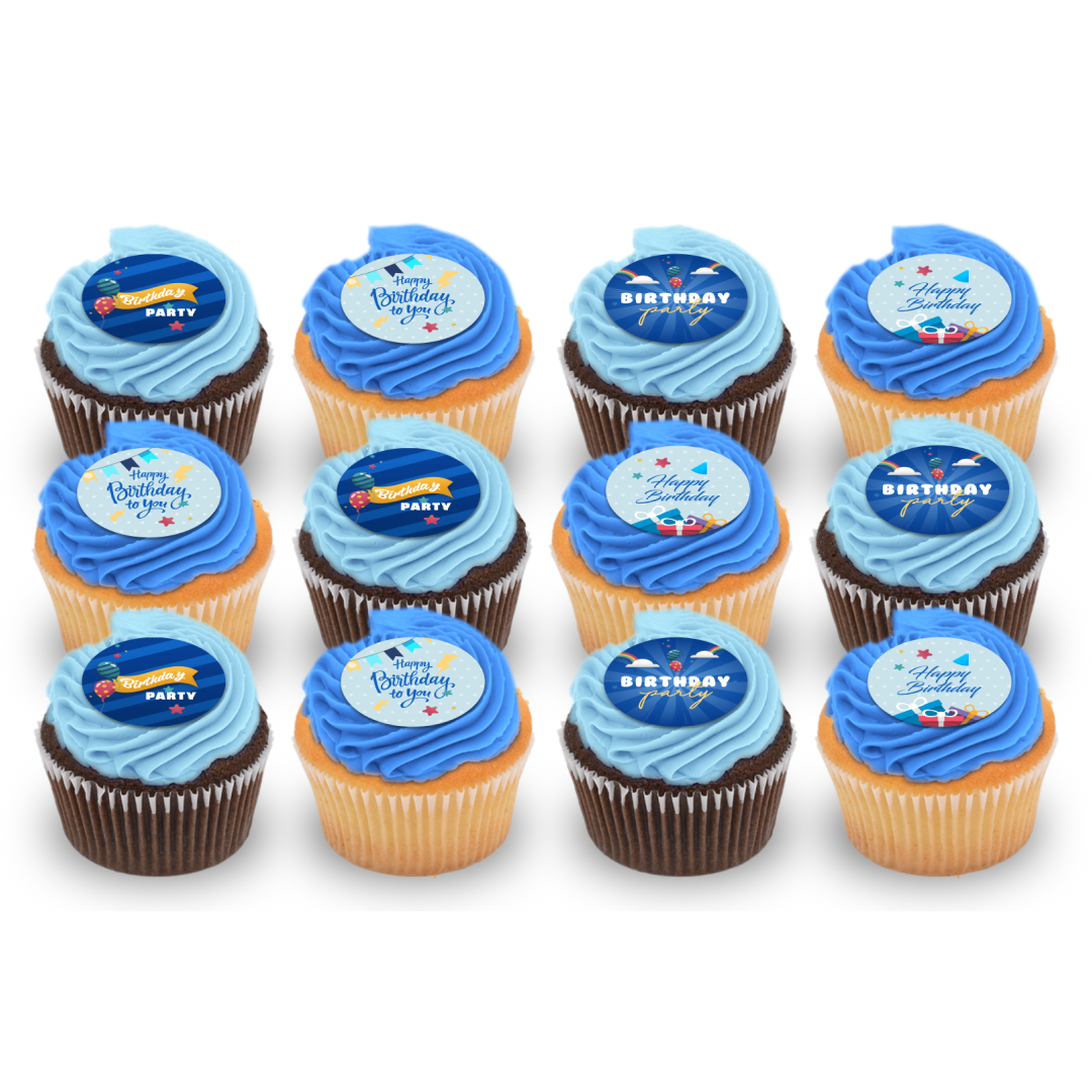 Happy Birthday Boy gourmet cupcake from Sweet Angeles Beverly Hills