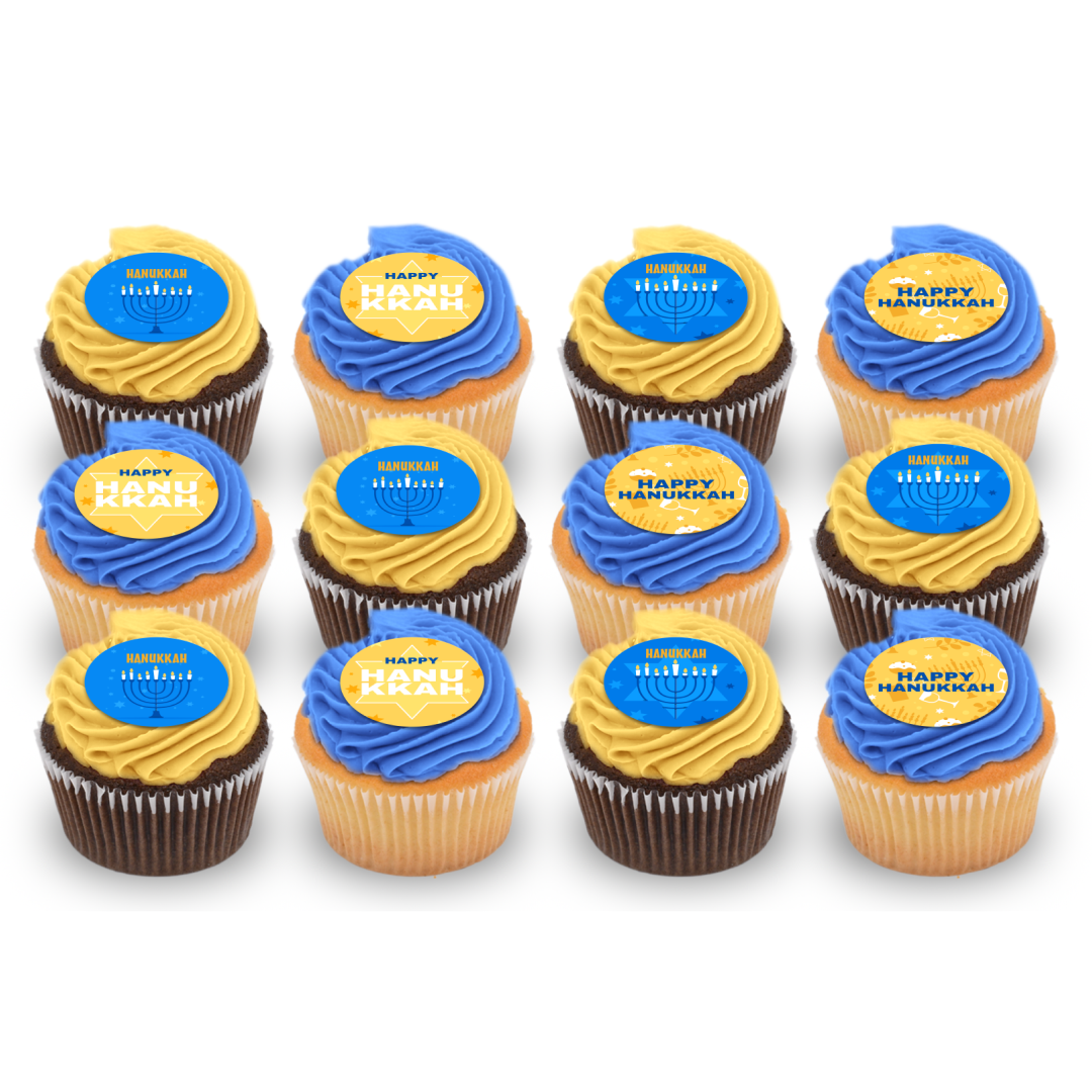 Happy Hanukkah gourmet cupcake from Sweet Angeles Beverly Hills