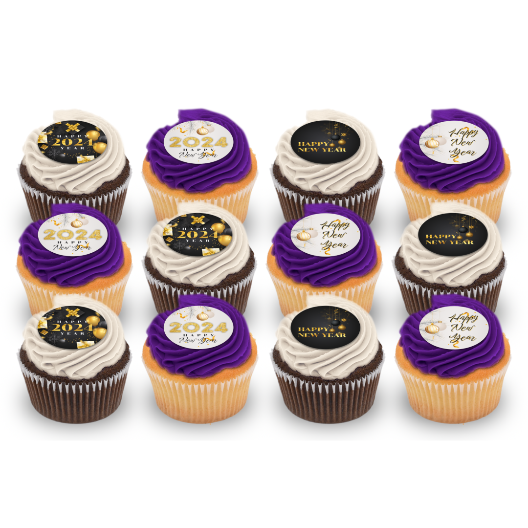 Happy New Year gourmet cupcake from Sweet Angeles Beverly Hills