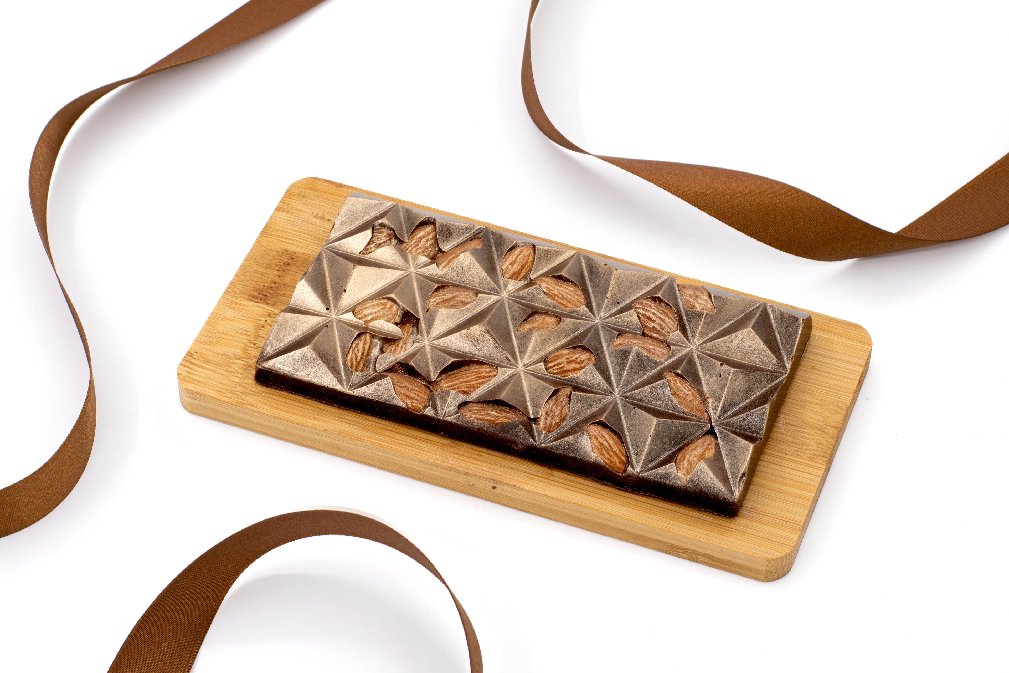 Dark Chocolate bars with Almonds artisan chocolate from Sweet Angeles Beverly Hills