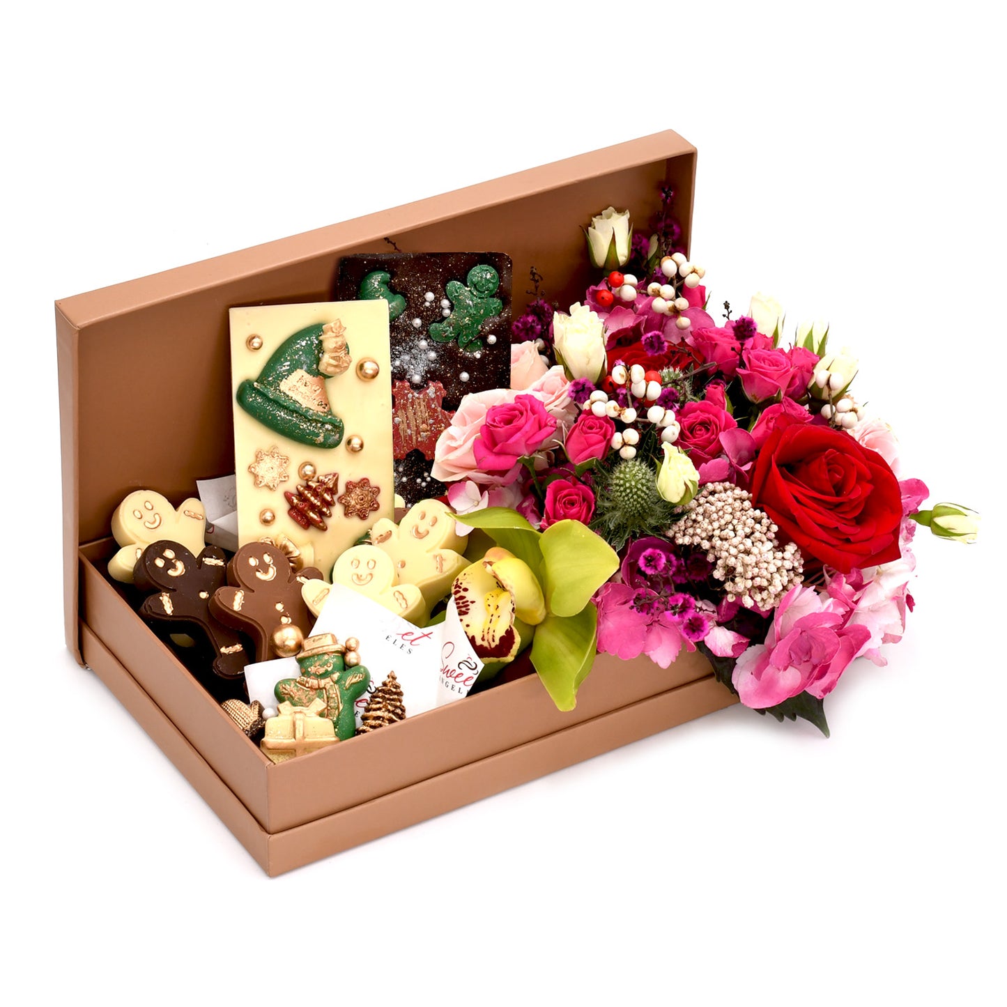 Christmas chocolate flower box