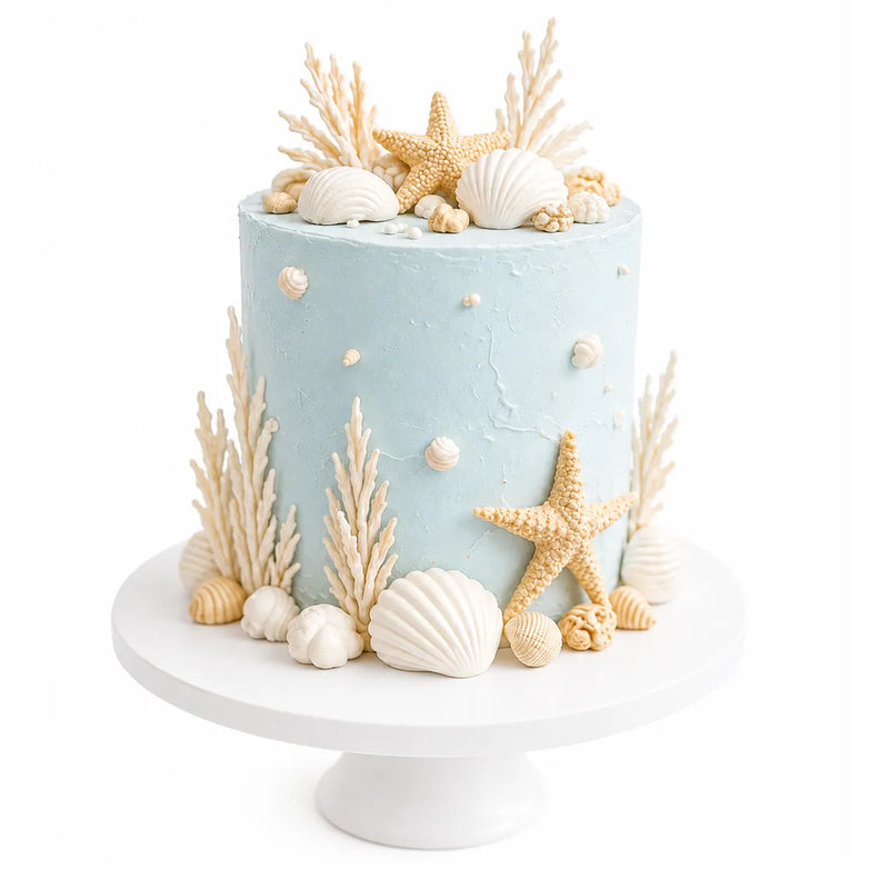 Coastal Seashell Cake