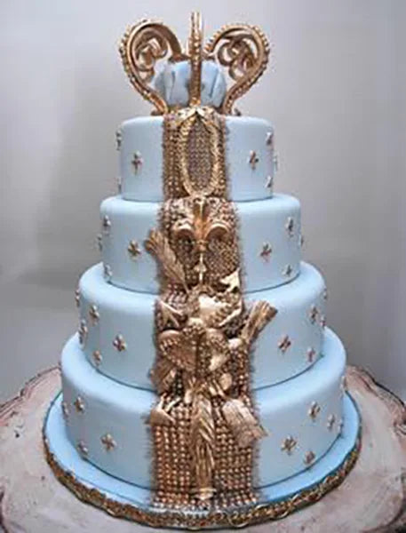 Custom designed cake with floral decoration