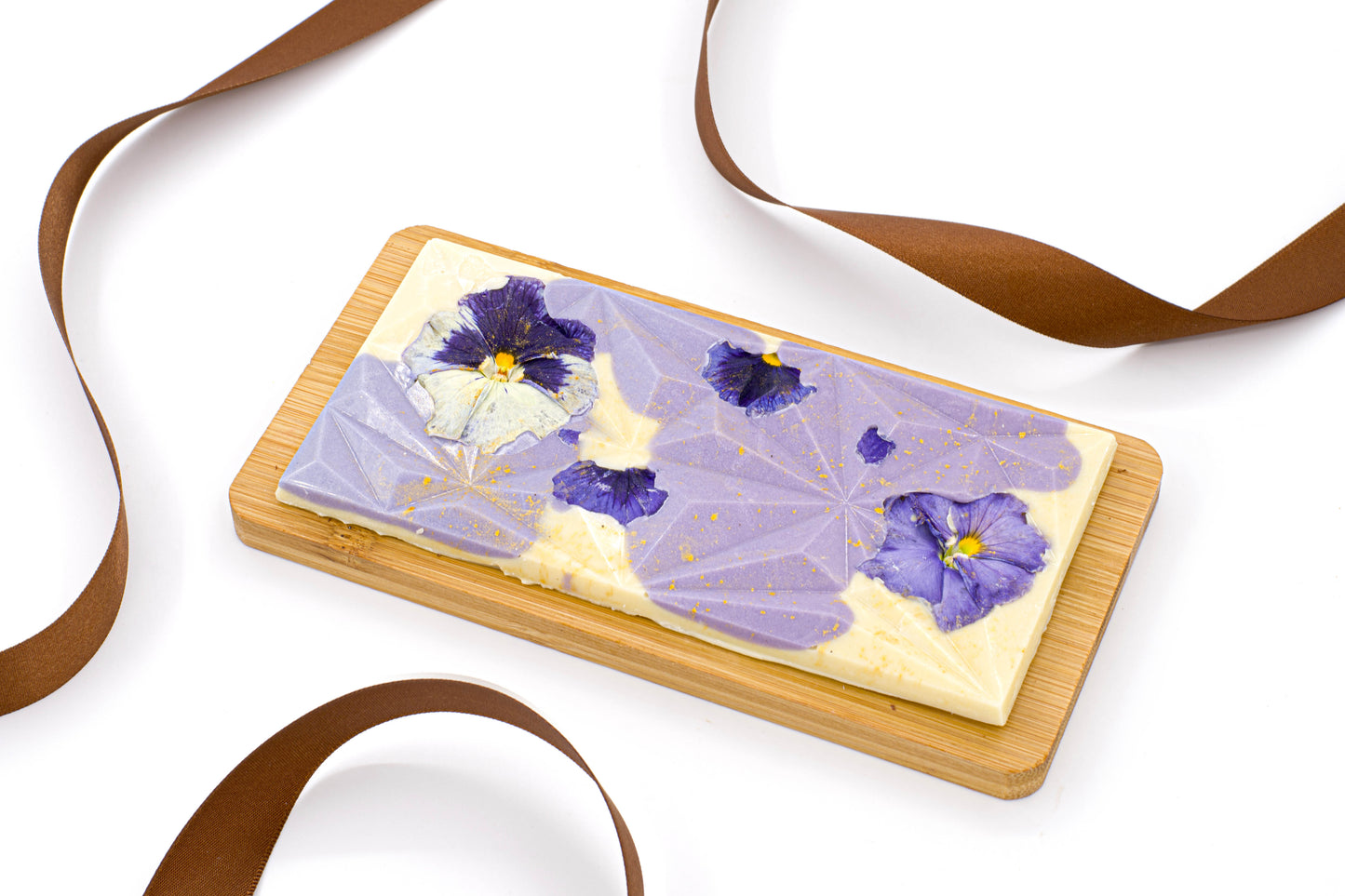 White Chocolate bars with Flowers
