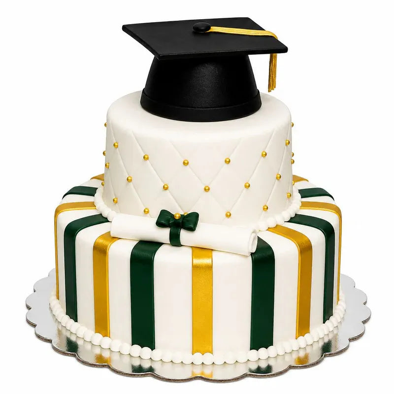 Custom School Logo Graduation Cake | Upload Your Artwork