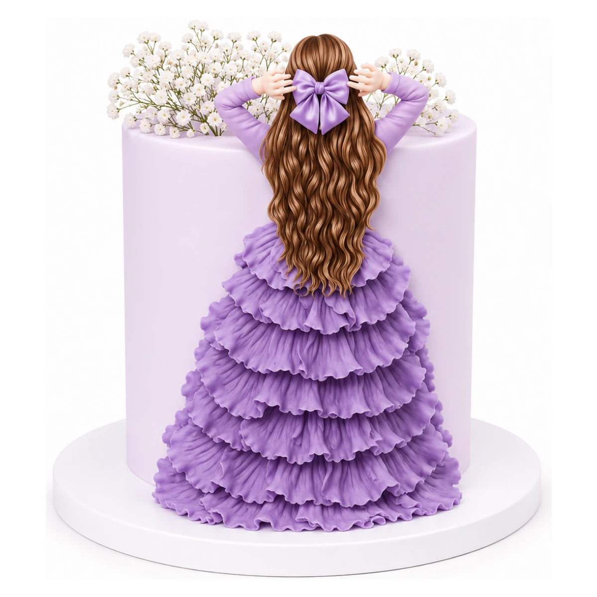 Lavender Ruffle Dress Cake | Birthday Cakes