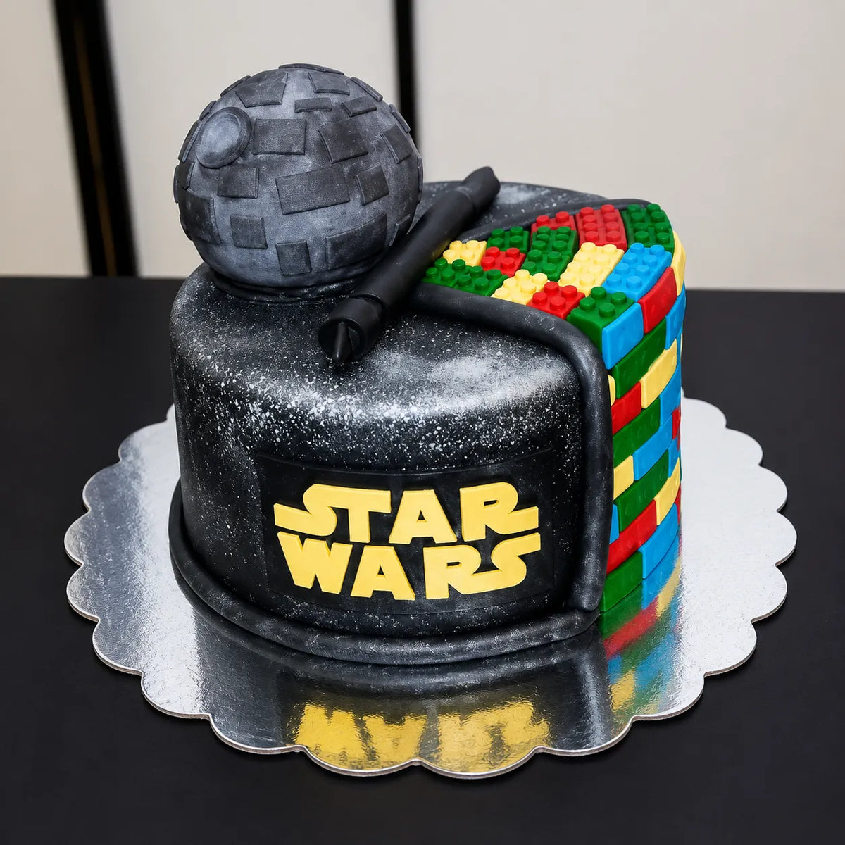 Custom designed cake with floral decoration