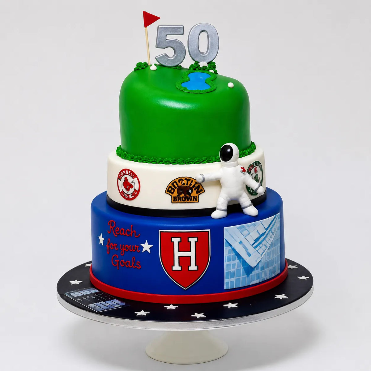 Custom designed cake with floral decoration