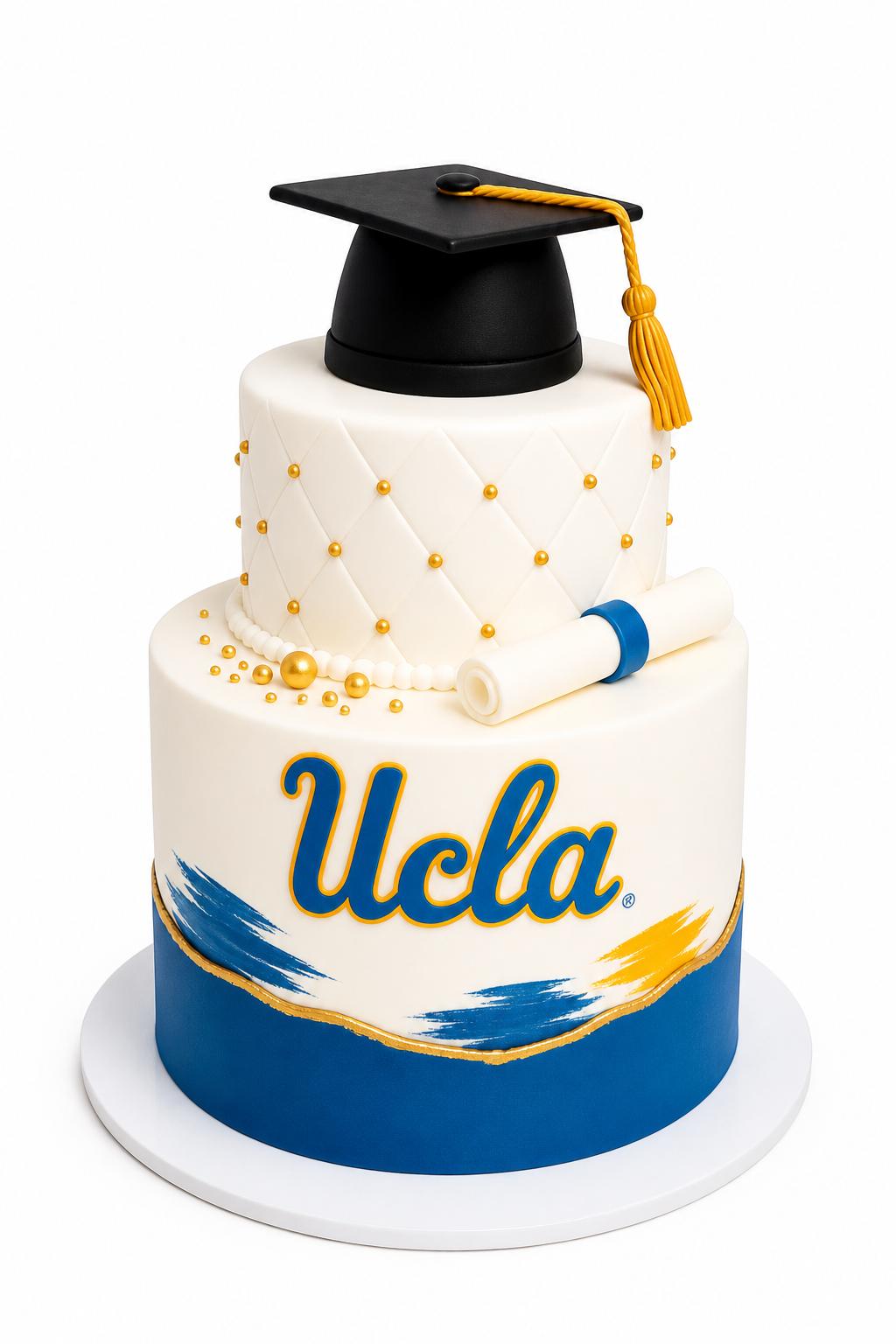 UCLA Graduation Cake – Brushstroke Edition